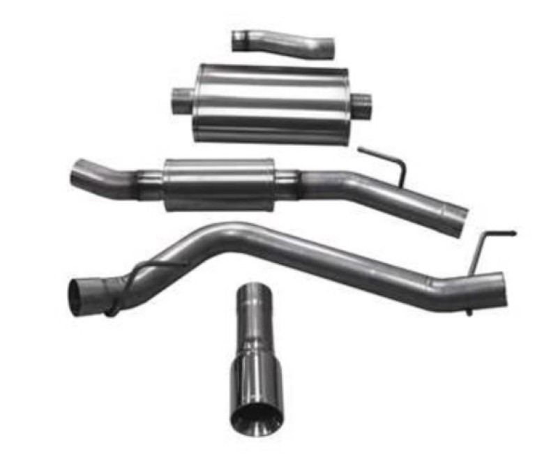 Jeep Gladiator JT Performance Exhaust - Single Touring Side Exit - CORSA Performance - Cat Back with 4.0in Polished Tip - Polished - `20-`25